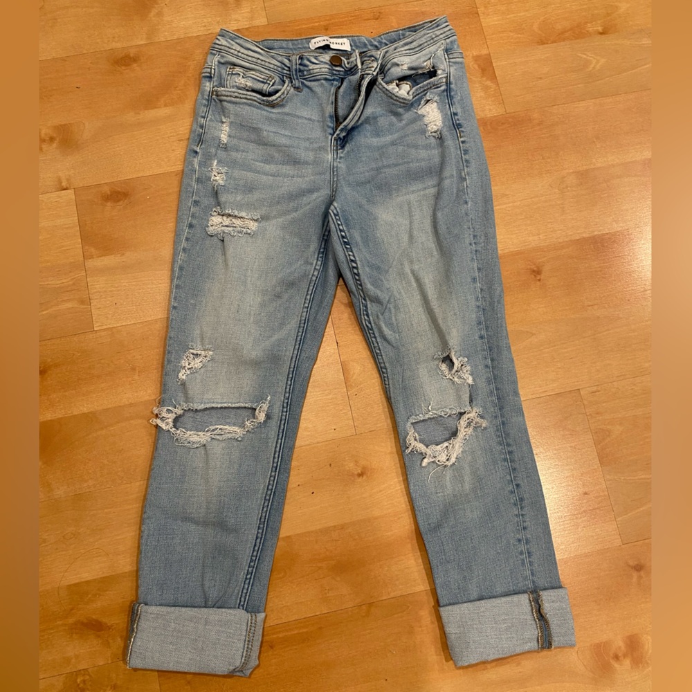 Light Wash Distressed Jeans
